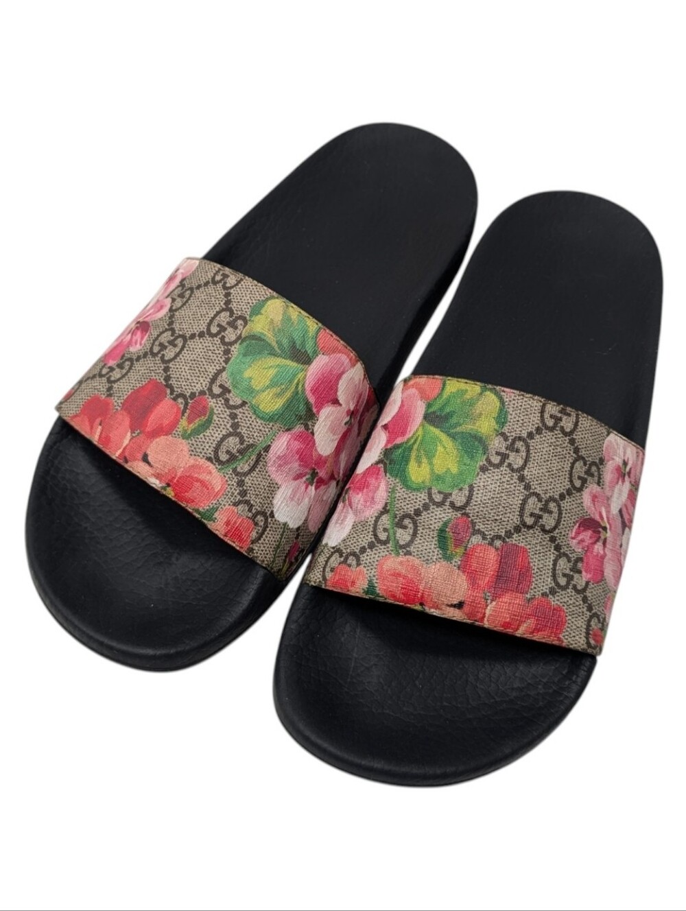 Gucci GG Web Supreme Bloom Floral Slide Sandals Size EU 38 - Picture 4 of 15